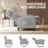 Massage Recliner Chair Small Recliner Sofa for Adults Fabric Grey