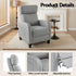 Massage Recliner Chair Small Recliner Sofa for Adults Fabric Grey