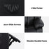 Manual Massage Recliner Chair for Living Room, Leather Sofa Lounge Reclining Chair with 2 USB Port, 160° Recline Reading Chair with 20CM Wide Armrests, 8 Point Vibration & Lumbar Heat, Black