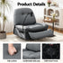 Manual Swivel Rocker Recliner with USB Ports Rocking Chair Nursery Sofa Lounge