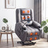 Artiss Lift Recliner Chair Grey – Massage & Heat, Electric, USB, Cup Holders