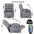 Artiss Lift Recliner Chair Grey – Massage & Heat, Electric, USB, Cup Holders