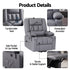 Artiss Lift Recliner Chair Grey – Massage & Heat, Electric, USB, Cup Holders