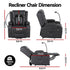 Power Lift Recliner Chair with Massage and Heat for Elderly, Electric Sofa Reclining Chair with USB and Phone Holder, PU Leather Comfy Armchair for Living Room, 2 Cup Holder & 4 Pockets, Black