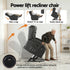Power Lift Recliner Chair with Massage and Heat for Elderly, Electric Sofa Reclining Chair with USB and Phone Holder, PU Leather Comfy Armchair for Living Room, 2 Cup Holder & 4 Pockets, Black