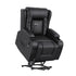 Power Lift Recliner Chair with Massage and Heat for Elderly, Electric Sofa Reclining Chair with USB and Phone Holder, PU Leather Comfy Armchair for Living Room, 2 Cup Holder & 4 Pockets, Black