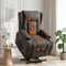 Artiss Electric Lift Recliner Chair Heated Massage Suede Fabric Grey