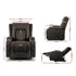 Artiss Electric Lift Recliner Chair Heated Massage Suede Fabric Grey