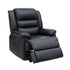 Manual Recliner Chair Leather Reclining Sofa with 16color Led Black