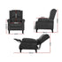 Recliner Chair – Suede Fabric, 111–148° Recline, Foam Padding, Charcoal