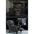 Recliner Chair – Suede Fabric, 111–148° Recline, Foam Padding, Charcoal