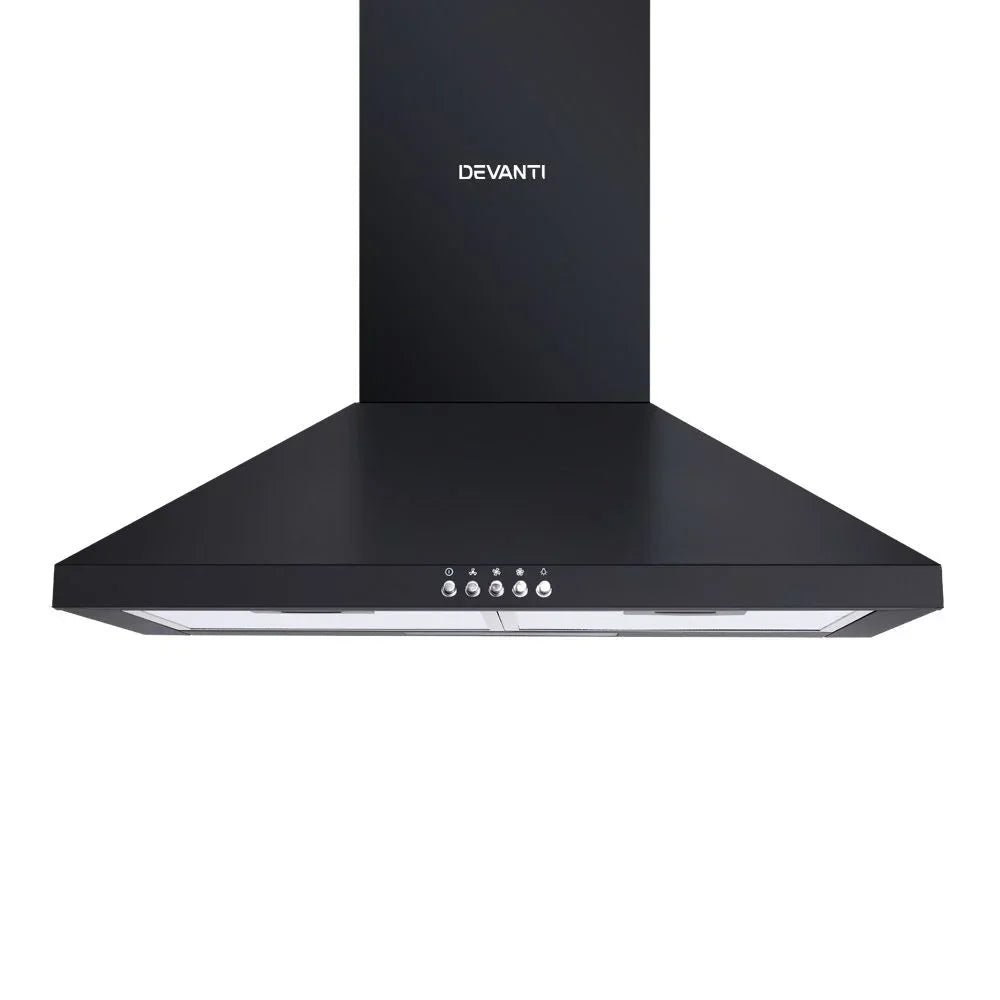 600mm Range Hood – Wall Mounted, Strong Suction, 3‑Speed, LED, Black
