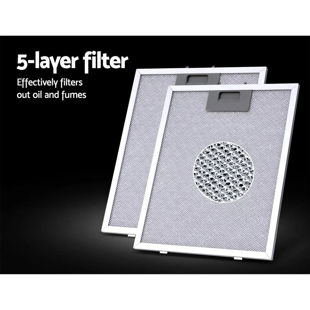 600mm Range Hood – Wall Mounted, Strong Suction, 3‑Speed, LED, Black