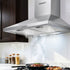 600mm Range Hood – Stainless Steel, Strong Suction, 3‑Speed, LED Light