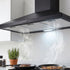 900mm Range Hood – Wall Mounted, Strong Suction, 3‑Speed, LED, Black