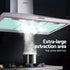 900mm Range Hood – Stainless Steel, 3‑Speed, Triple Filters, LED Light