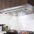 Range Hood 600mm Stainless Steel 3 Speed LED Light Ducted 720m³/h