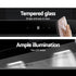 60cm Range Hood Black Glass Wall Mounted Kitchen Exhaust 3 Speed