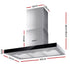 90cm Range Hood Black Glass Wall Mounted Kitchen Exhaust Fan