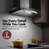 90cm Curved Glass Range Hood – 400m³/h Stainless Steel Canopy