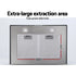 900mm Range Hood – Stainless Steel & Glass, 14m³/min, 3‑Speed, LED Lights