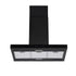 90cm Island Rangehood Ceiling-Mounted 3-Speed Touch Control LED Black