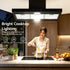 90cm Island Rangehood Ceiling-Mounted 3-Speed Touch Control LED Black