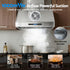 900mm Range Hood 3-Speed Fan LED Display Remote Control