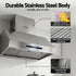 900mm Range Hood 3-Speed Fan LED Display Remote Control