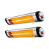 Devanti 2PCS Electric Radiant Strip Heater Indoor Outdoor Patio Remote Control 1500W