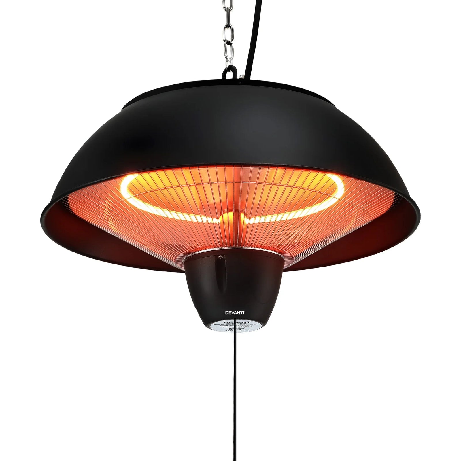 Hanging Infrared Heater – 1500W, IPX4 Outdoor, Carbon Fibre Tube, Ceiling Mount