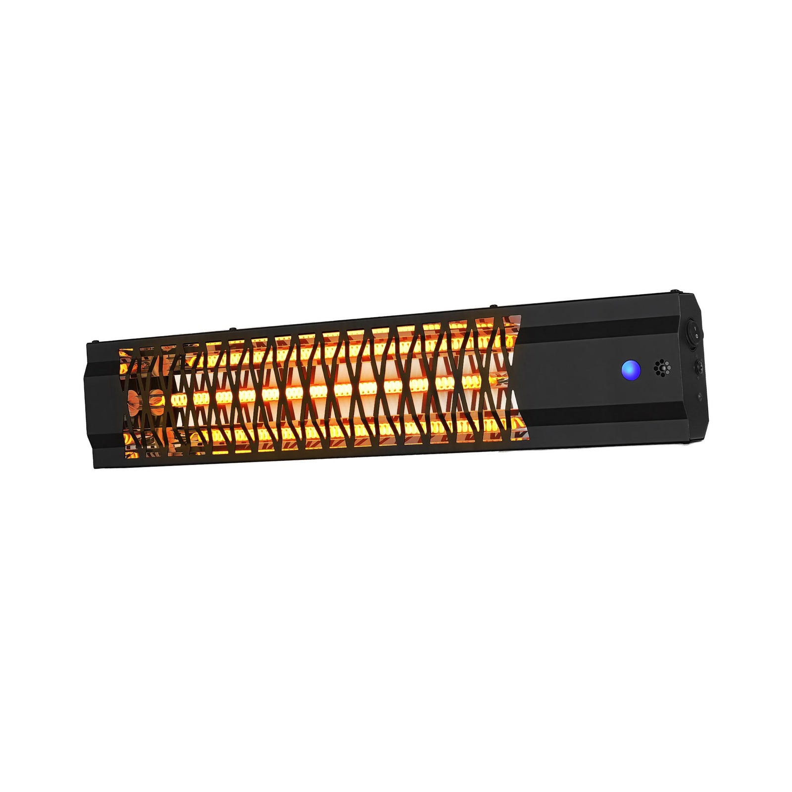 Halogen Infrared Heater – 2000W, IP65, Remote, Wall‑Mounted, Carbon Fibre