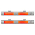 Devanti 2PCS Electric Strip Heater Radiant Infrared Heaters Remote Control 3000W