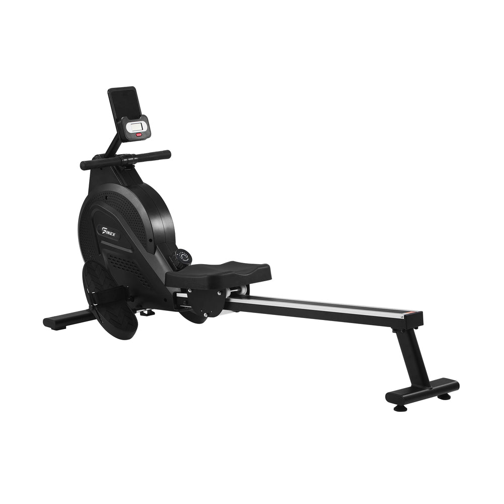 Rowing Machine Rower Magnetic Resistance Exercise Fitness Black