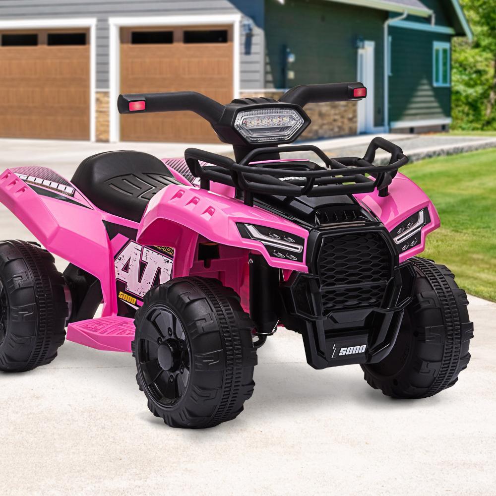 Kids Ride On Car Electric ATV Rechargeable Pink