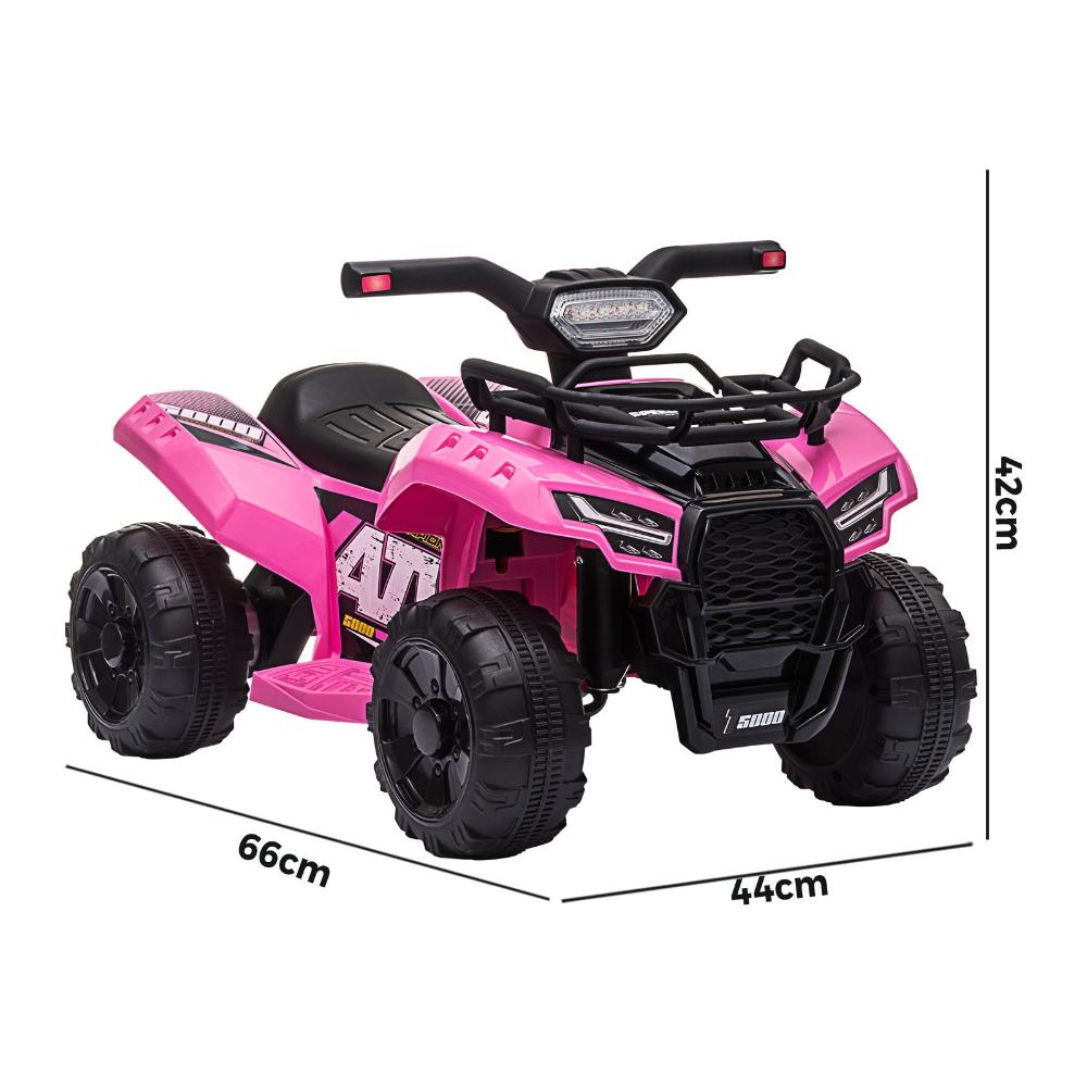 Kids Ride On Car Electric ATV Rechargeable Pink