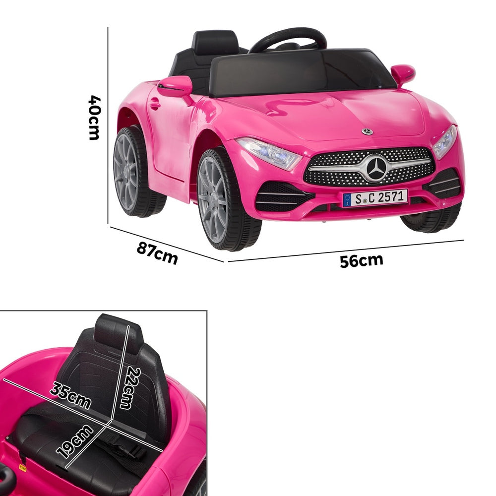 Kids Ride On Car 12V Mercedes-Benz Licensed Remote Control Toy Pink