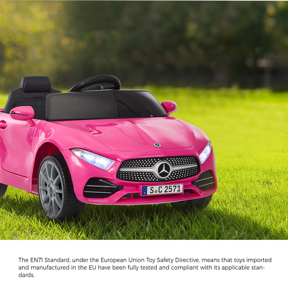 Kids Ride On Car 12V Mercedes-Benz Licensed Remote Control Toy Pink