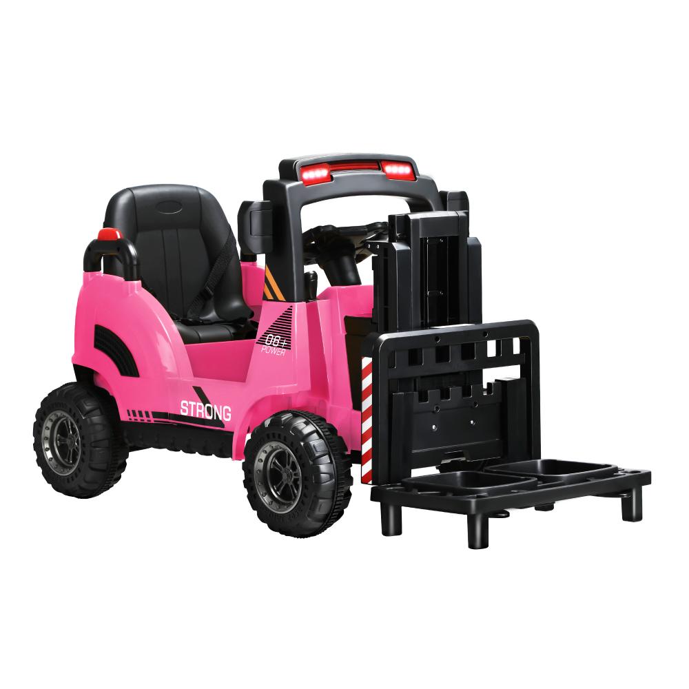 Kids Ride-On Forklift 12V Electric Car Toy Pink