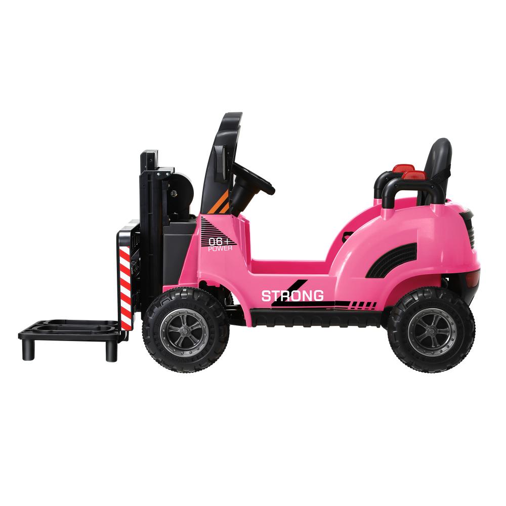 Kids Ride-On Forklift 12V Electric Car Toy Pink