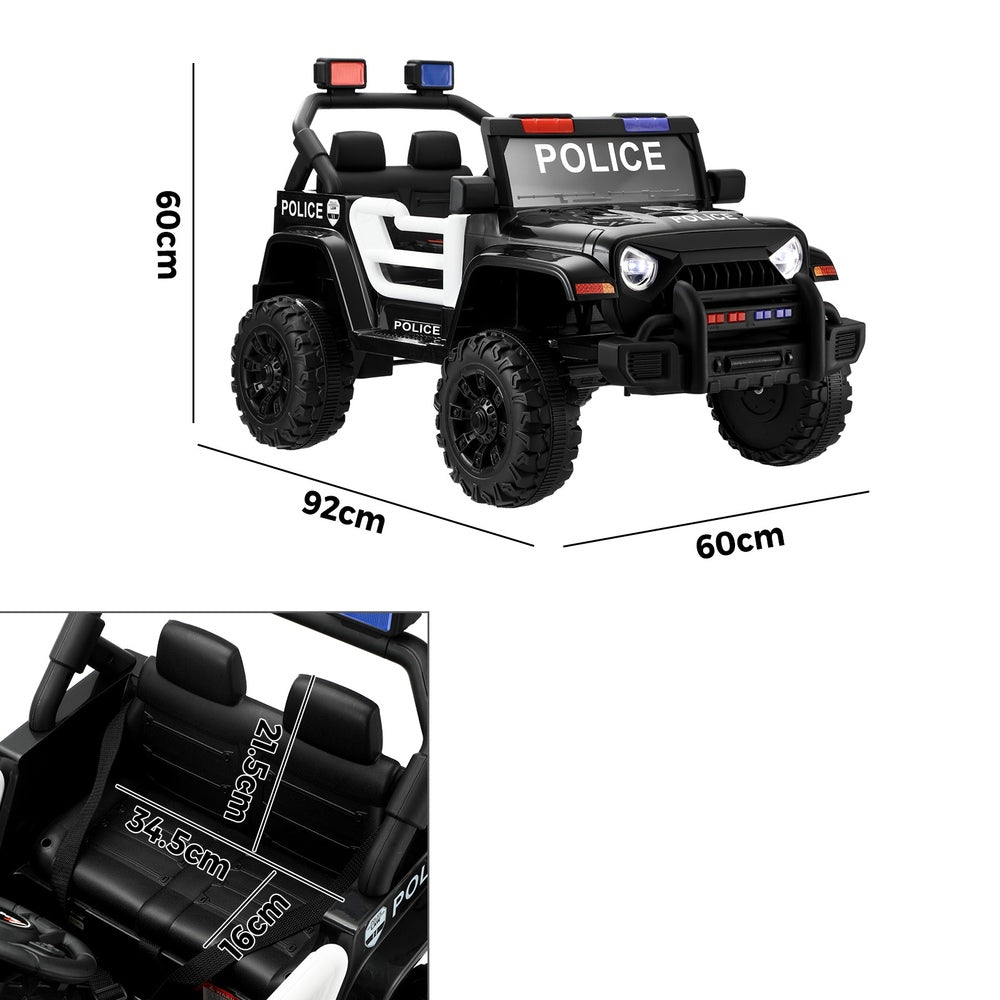 Kids Police Ride On Car 12V Electric Remote Control Battery