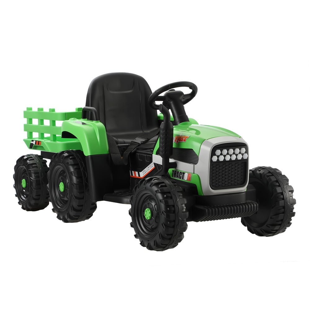 Kids Ride On Car Tractor 12V Toys Remote Control Green