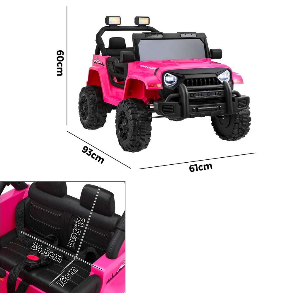 Kids Ride On Cars Remote Control 12V Electric Pink