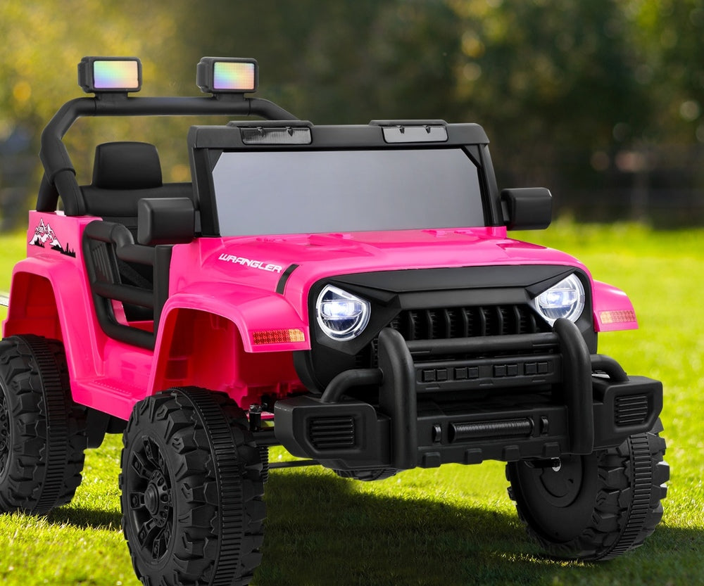 Kids Ride On Cars Remote Control 12V Electric Pink