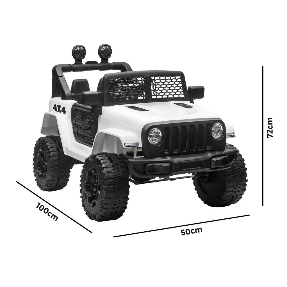Kids Ride On Car with Twin Motors and Remote White