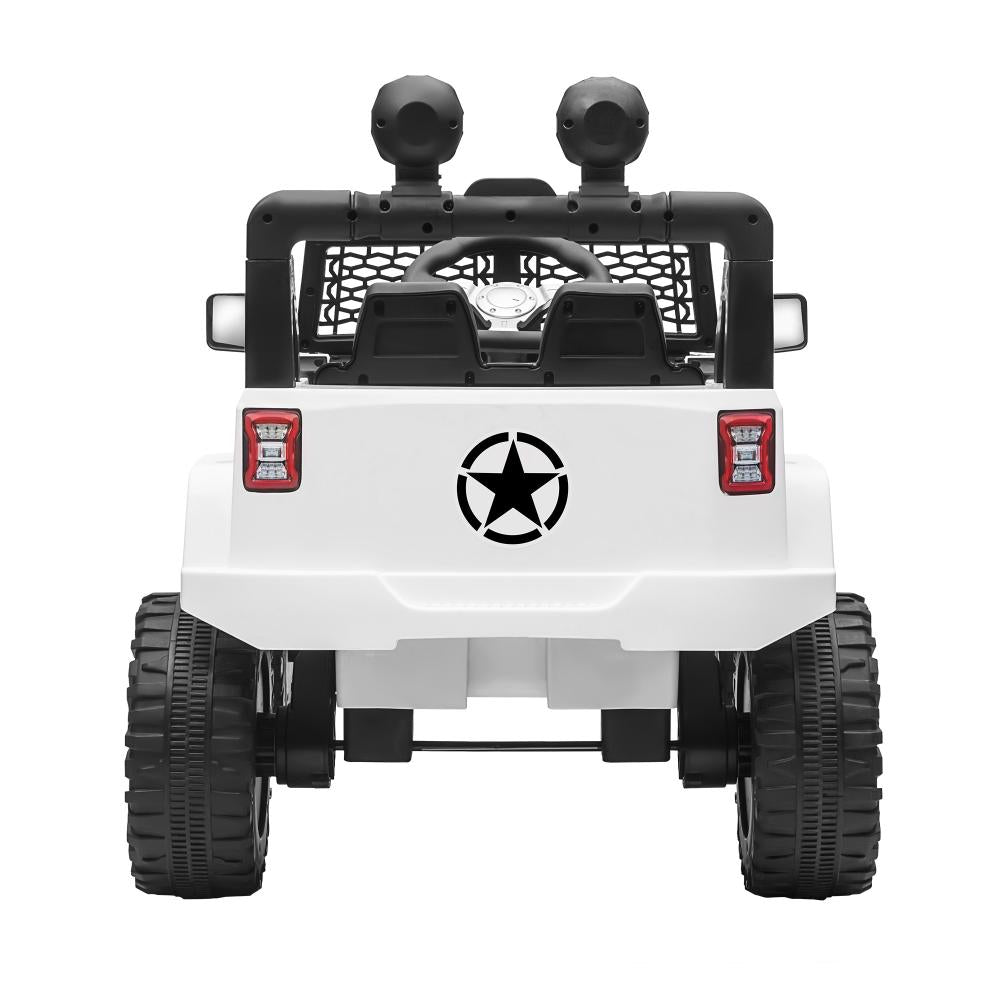 Kids Ride On Car with Twin Motors and Remote White