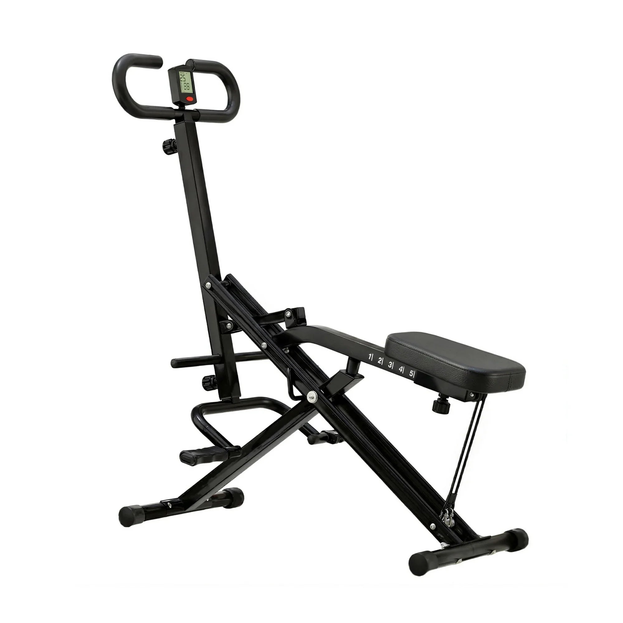 Foldable Squat Machine Deep Squat Rowing Machine 5 Adjustable Seat Home Gym