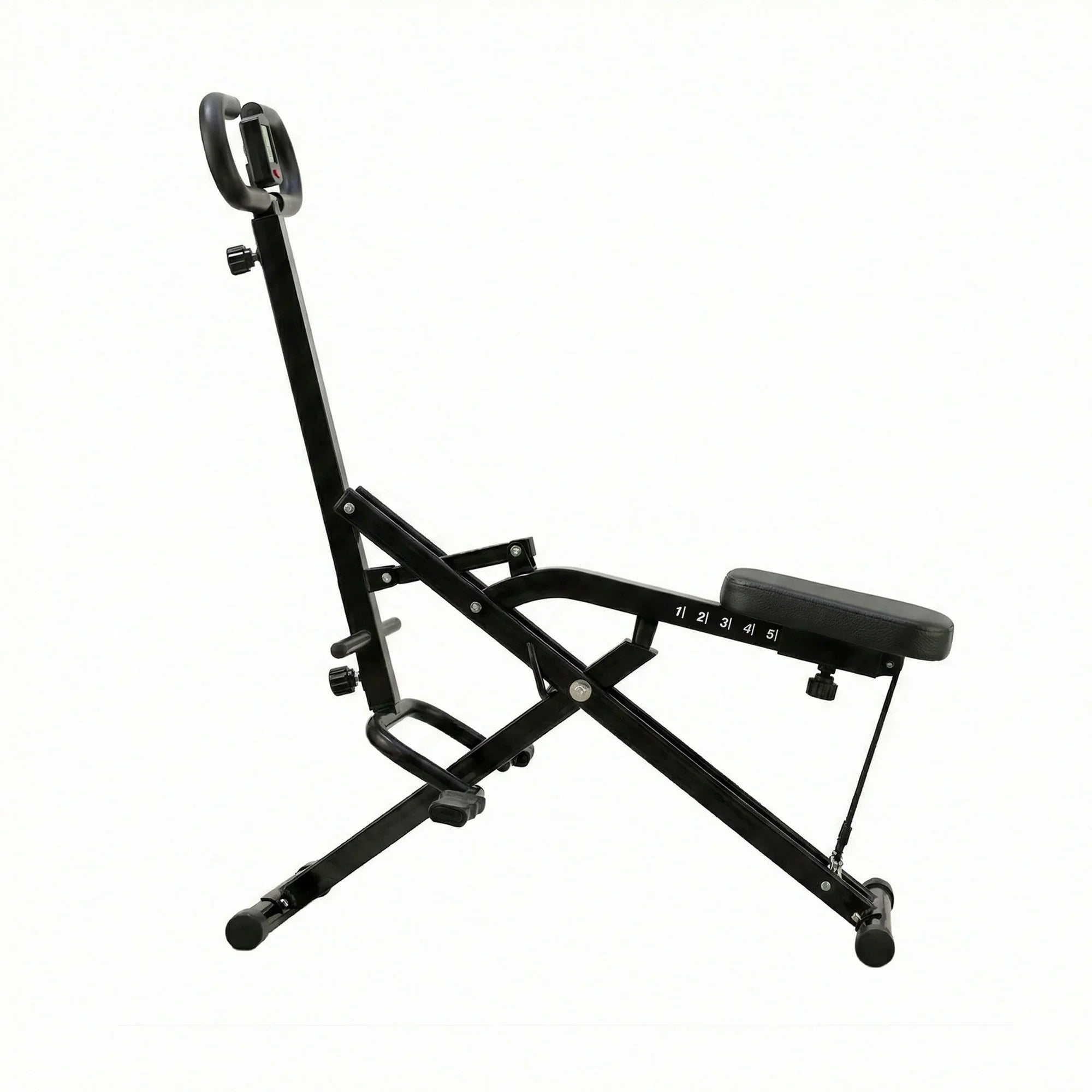 Foldable Squat Machine Deep Squat Rowing Machine 5 Adjustable Seat Home Gym