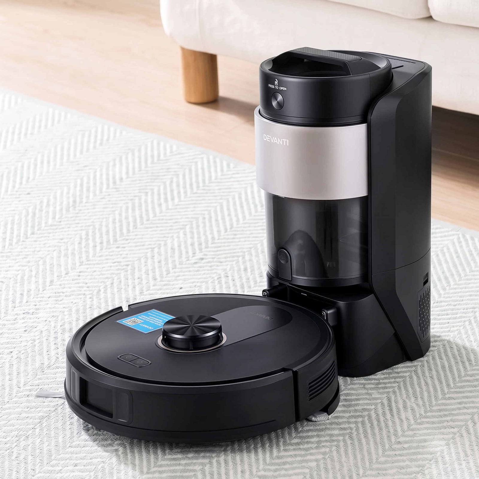 Robot Vacuum and Mop, Self-Empty APP Control 6000Pa LDS Laser 3in1