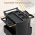 Embellir Salon Trolley 2 Lockable Doors 6 Tier Trays Mobile Hair Cart Black
